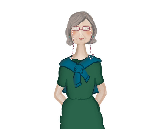 戴眼镜的女人卡通形象