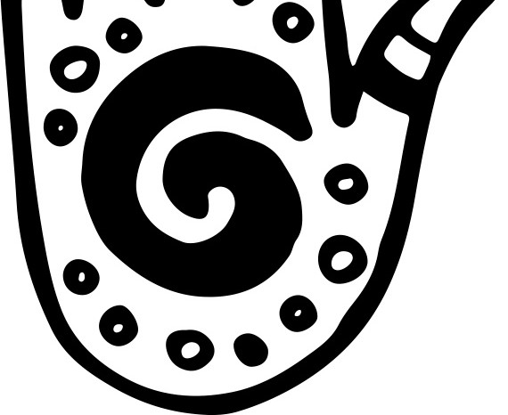 装饰手掌矢量图
