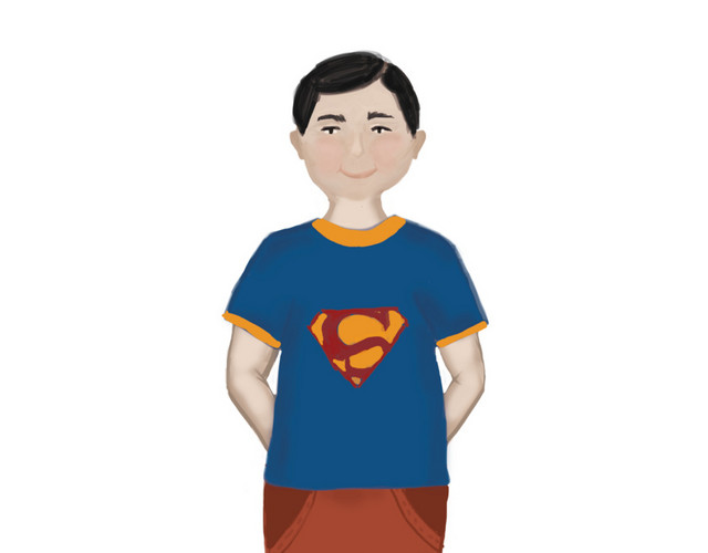 超人衣服男子矢量图