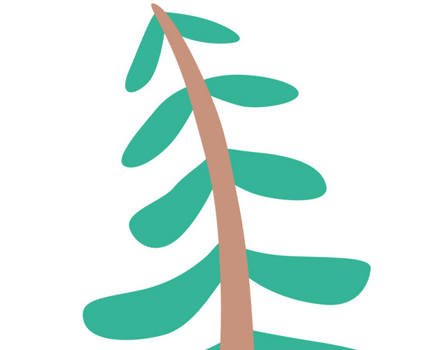 卡通小树