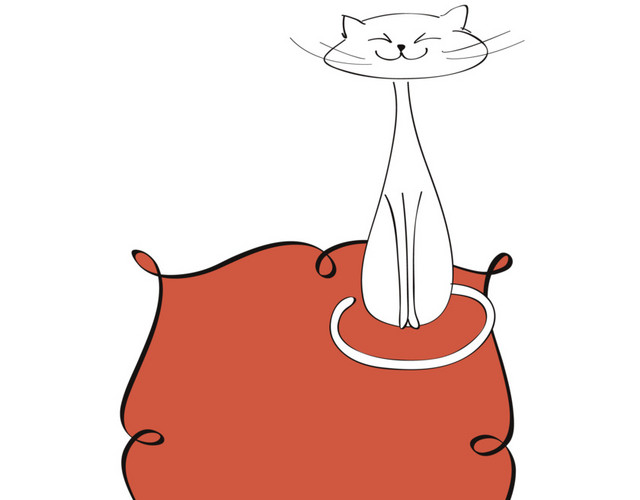 可爱小猫插画素材