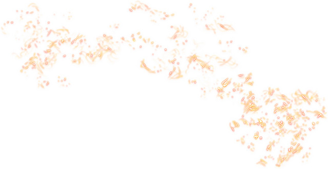 橙色点点花纹墨迹素材