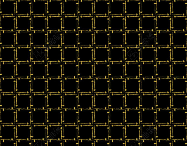 金色线条拼接方格黑色背景图