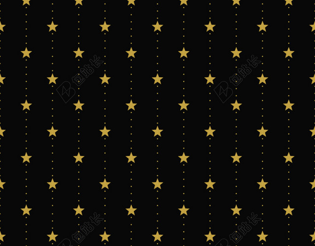 金色五角星黑色背景图