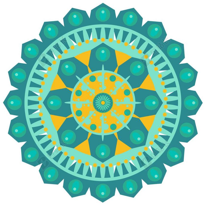 曼陀罗 几何 设计 模式 形状 万花筒 波希米亚