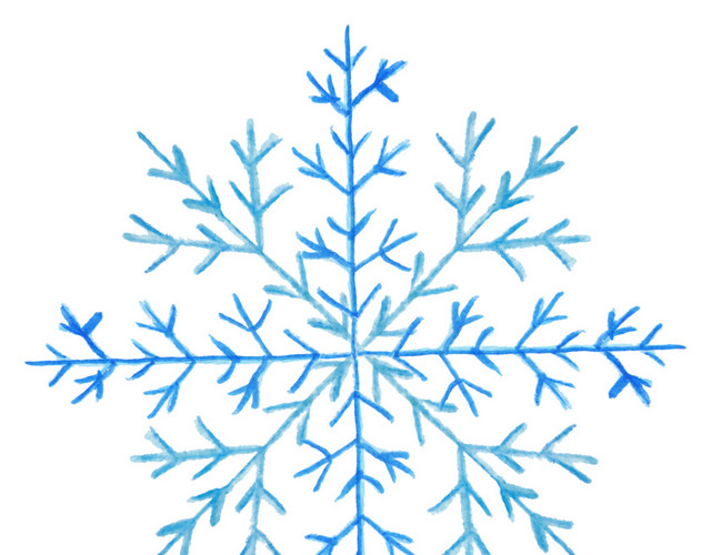 水色雪花纹路素材