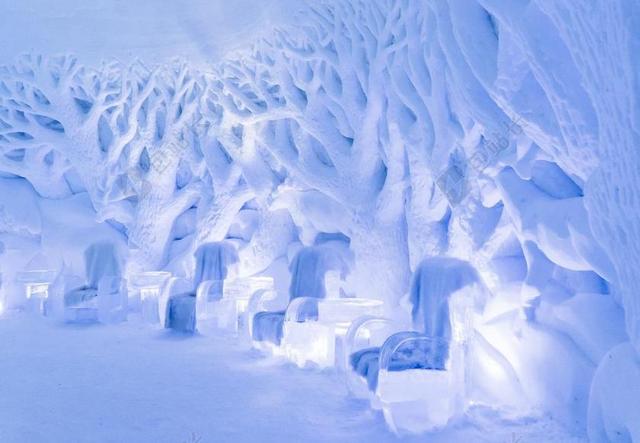 SNOWHOTEL 冰酒吧 冰雕 希尔科内斯 挪威 山 景观
