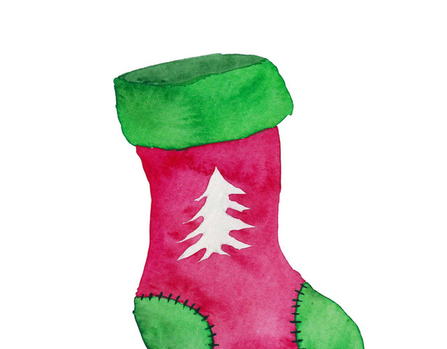 彩色圣诞袜子素材