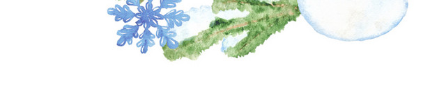 雪人雪花枝叶屋子花环素材