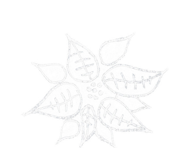 简笔画素描花瓣花蕊植物素材