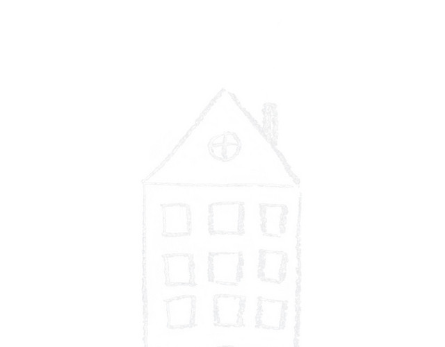 素描简笔画建筑楼房素材