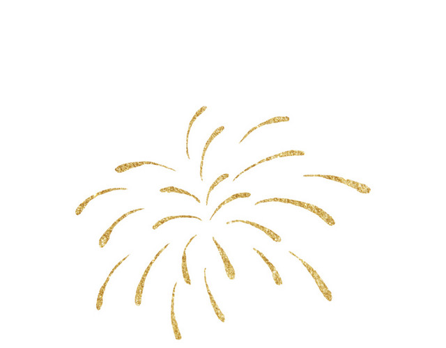 黄色烟花点点节日素材