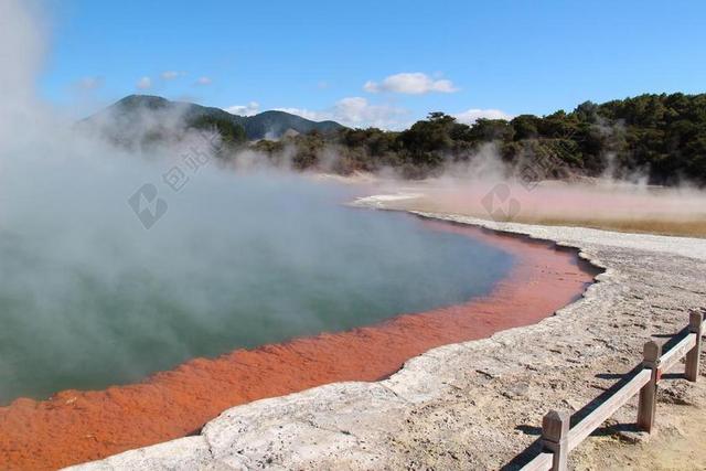 新西兰 火山区 罗托鲁阿 源 热的来源 水 蒸汽