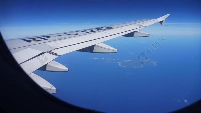 蓝白航空科技飞机翼背景图片