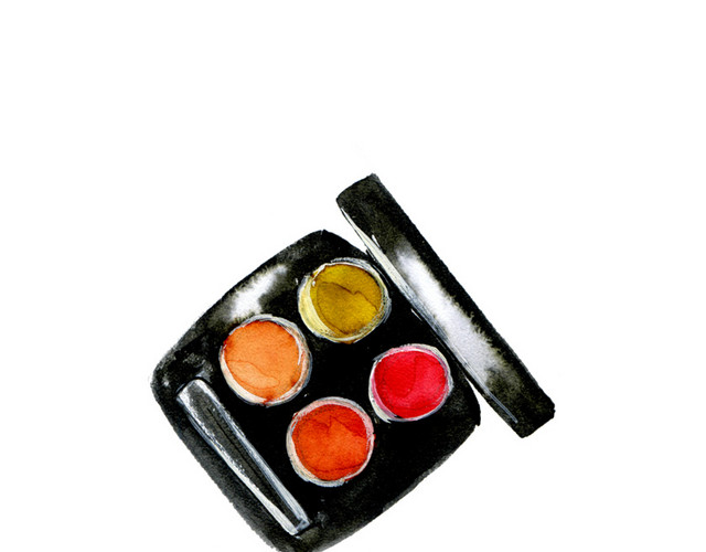 彩色卡通手绘化妆品矢量图片
