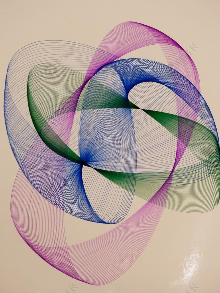 艺术环绕的抽象线团背景图片