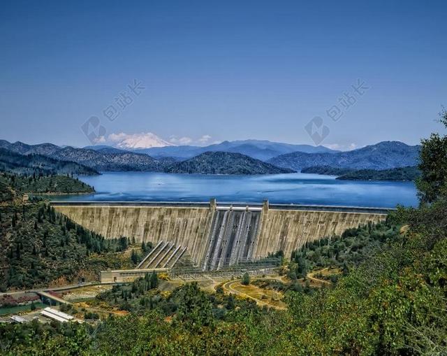 丰塔纳坝 北卡罗莱纳州 湖 河 水 山 景观 景区 结构