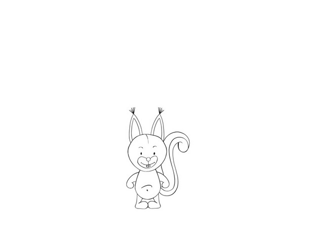 素描卡通动物矢量图片