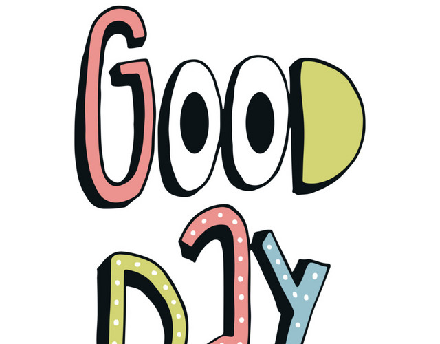 创意卡通装饰英文字母GOODDAY