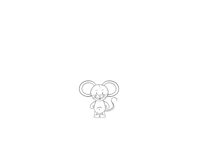素描卡通老鼠矢量图片