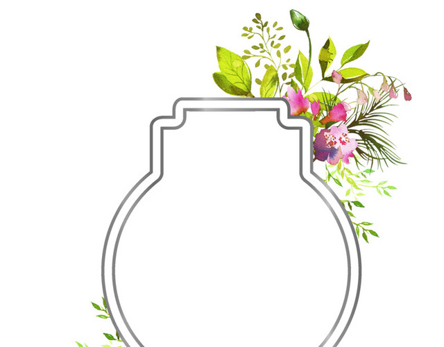彩色水彩手绘花朵边框矢量素材