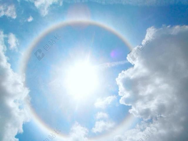 晕 太阳 天空 光 阳光 射线 云 太阳能 发光 天气现象