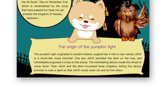 简约可爱TRICKORTREAT万圣节手抄报WORD模板