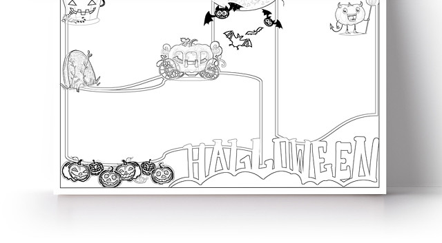 简约可爱HALLOWEEN万圣节手抄报WORD模板