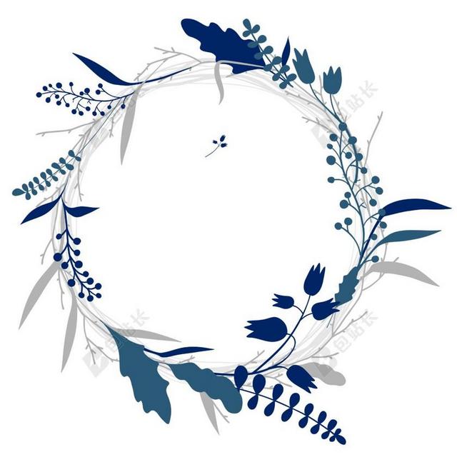 广告时尚缠绕的花圈背景图片