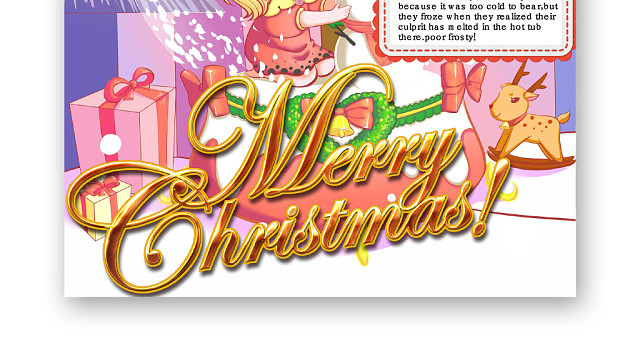 简约可爱MERRYCHRISTMAS圣诞节小报WORD