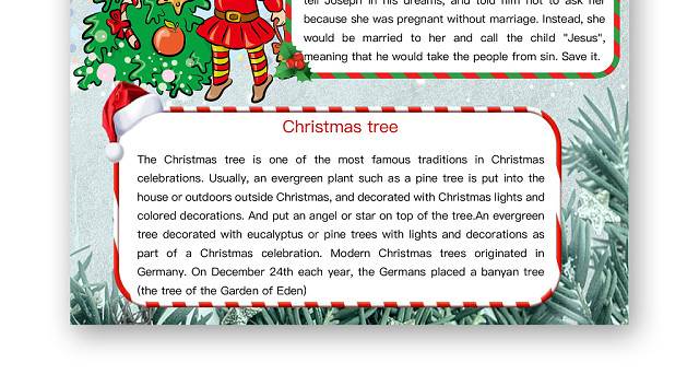 简约可爱MERRYCHRISTMAS圣诞节小报WORD