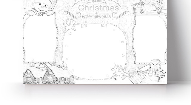 简约可爱MERRYCHRISTMAS圣诞节小报WORD模板