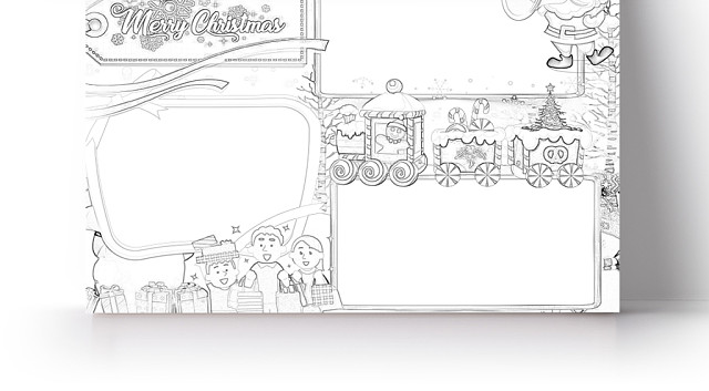 简约可爱MERRYCHRISTMAS圣诞节小报WORD模板