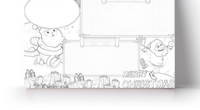 简约可爱MERRYCHRISTMAS圣诞节小报WORD模板
