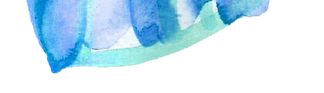 水彩海洋元素花纹装饰绘画素材