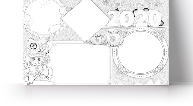 简约可爱2020HAPPYNEWYEAR春节小报WORD模板