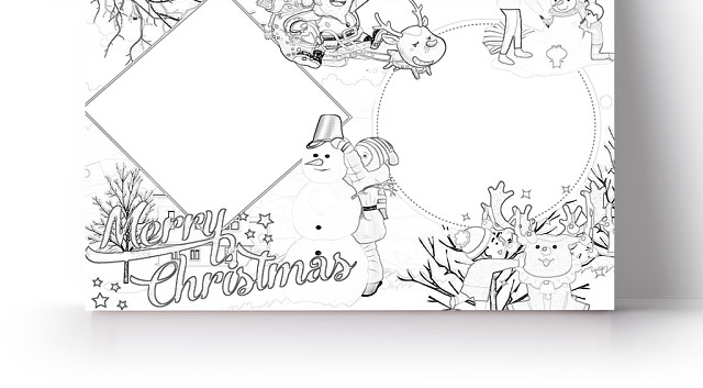 简约可爱MERRY CHRISTMAS圣诞节小报WORD模板