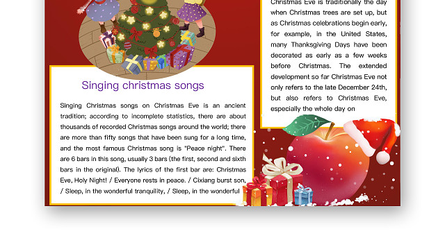简约可爱CHRISTMAS EVE小报WORD模板圣诞节