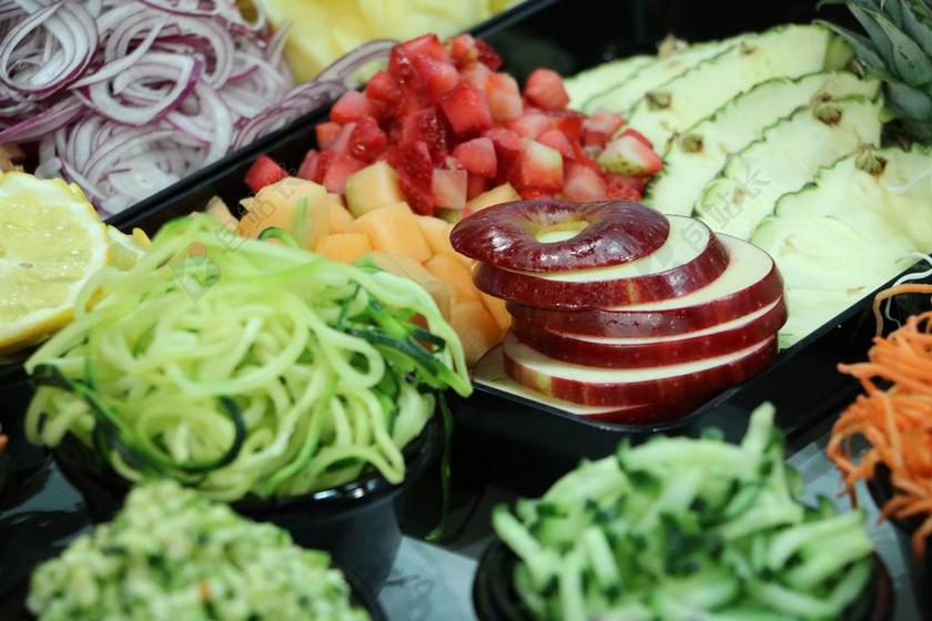 餐饮唯美煎炸蔬菜背景图片