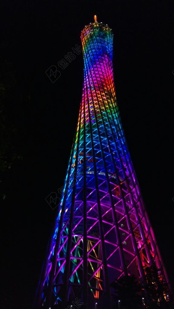 广州塔 夜景 灯光