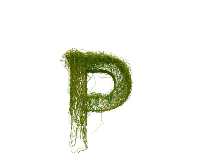 创意植物英文字母素材