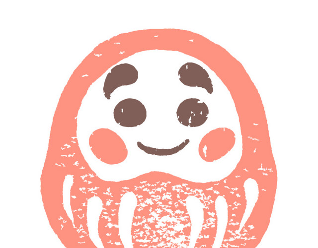 卡通可爱蜡笔画套娃素材