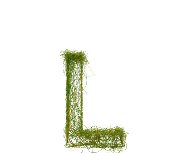 创意植物英文字母素材