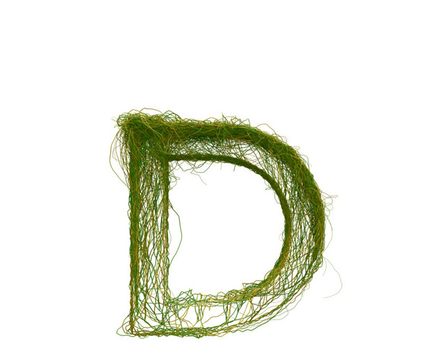 创意植物英文字母素材
