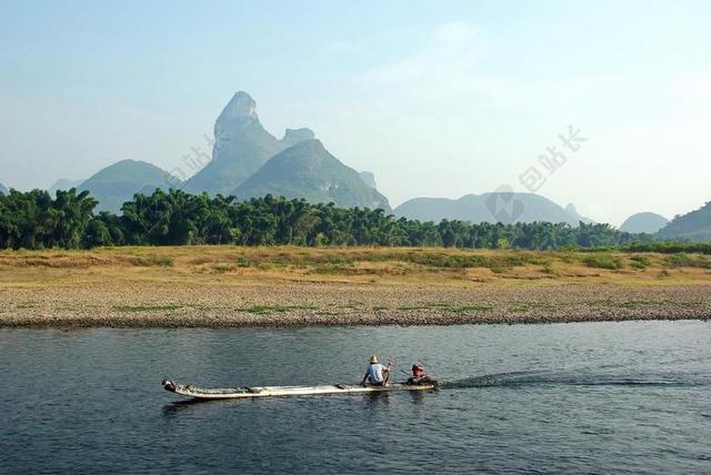 中国 阳朔 漓江 船 渔夫 谷 几点思考 场 景观 山