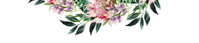 水彩唯美花环素材