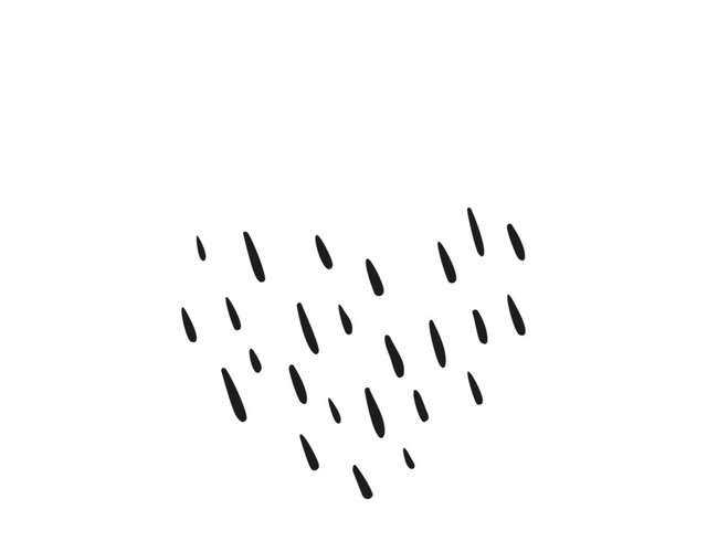 手绘卡通下雨素材