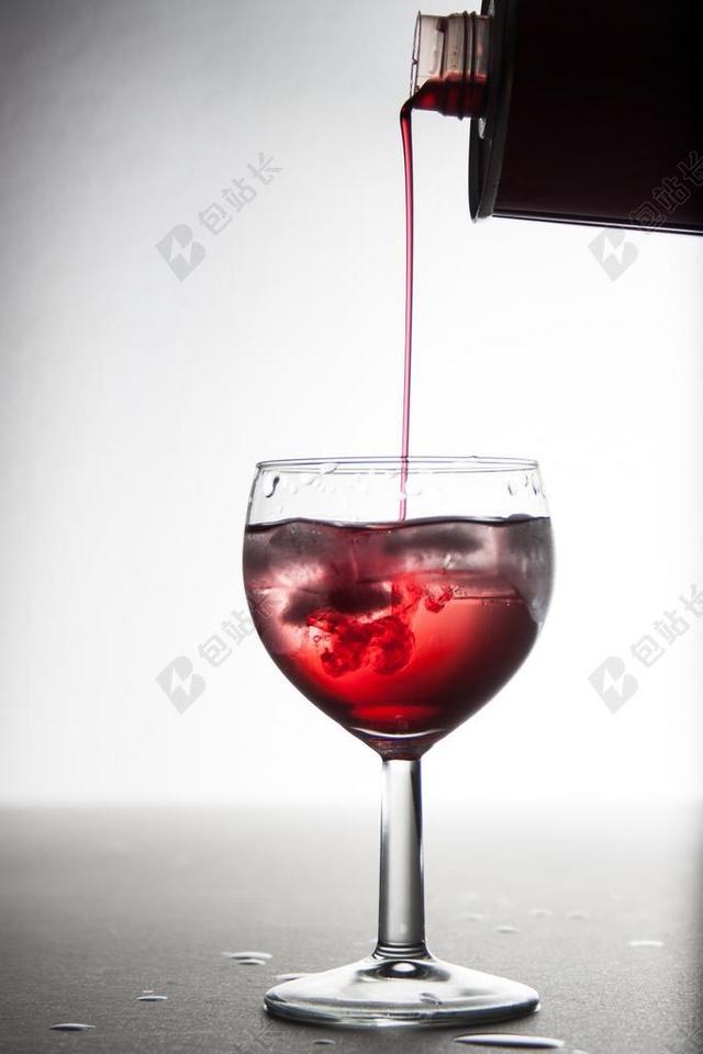 红餐饮清新红酒宣传背景图片