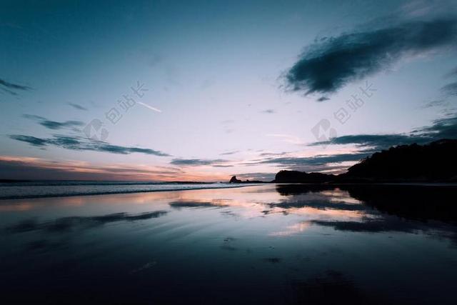 海滩 日出 黄昏 自然 海洋 户外 反思 海 海景 海滨