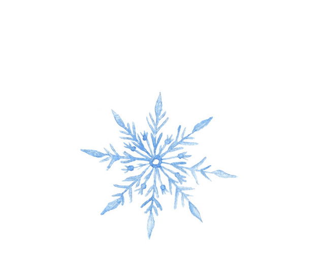蓝色雪花素材